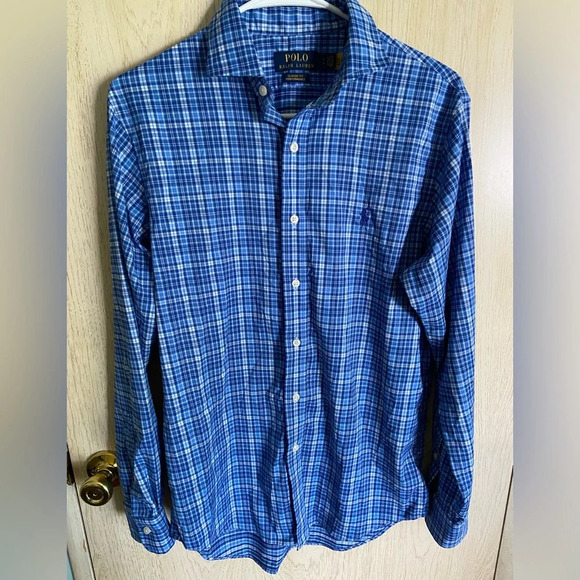Polo Ralph Lauren Multi Plaid Performance Oxford Sport Shirt Sz Small - Picture 1 of 8